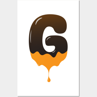 chocolate Alphabet Letter G Posters and Art